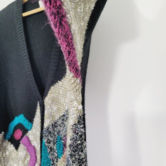 Jaclyn Smith Vintage Button Front Cardigan Sweater Retro Oversize Loose Fit 80's - Picture 5 of 10